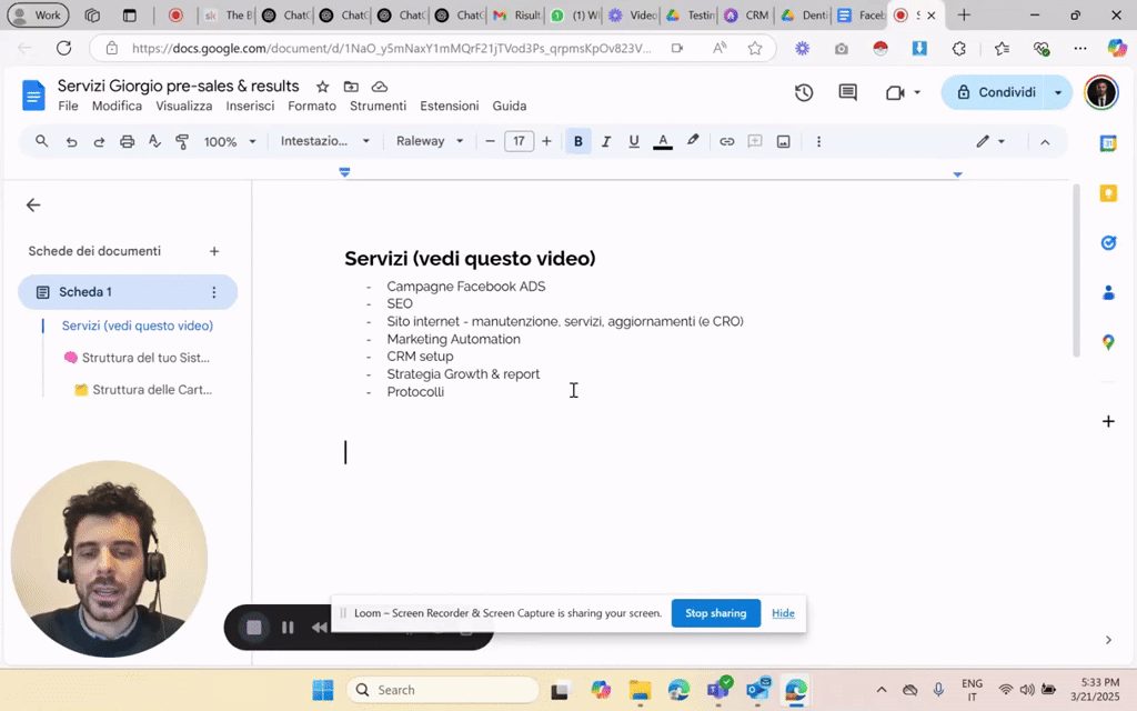 Come lavora Giorgio: il video su Loom