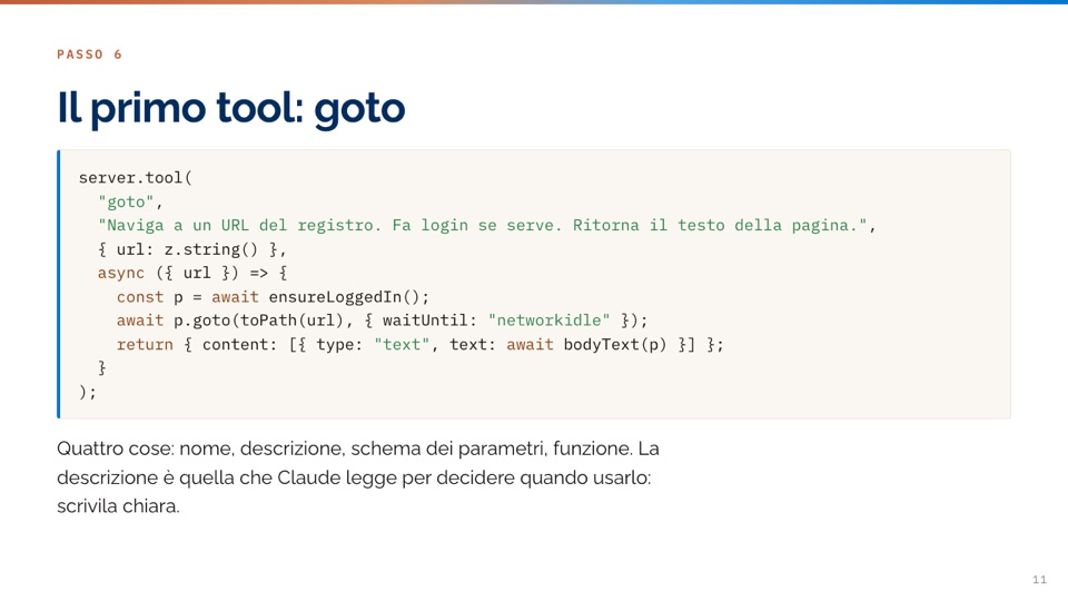 Il primo tool: goto